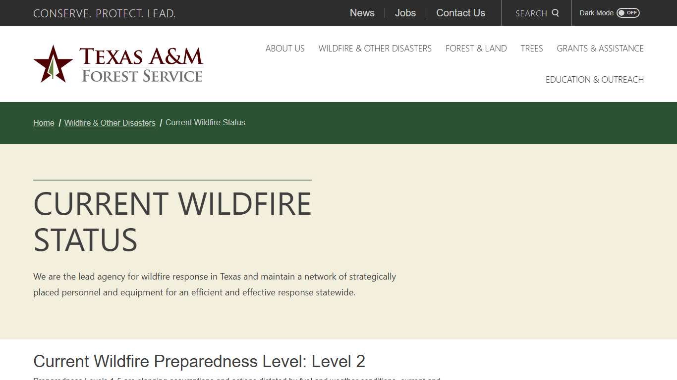 Current Wildfire Status - Texas A&M Forest Service